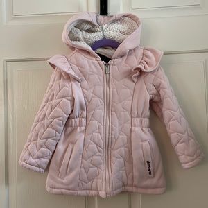 Limited Too Girls’ Little Star Quilted Fleece Jacket, Seashell color